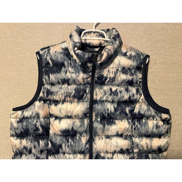 Eddie Bauer 80% Down Vest Women’s Size 2XL Tie Dye Puffer Full Zip Insulated - Picture 3 of 11